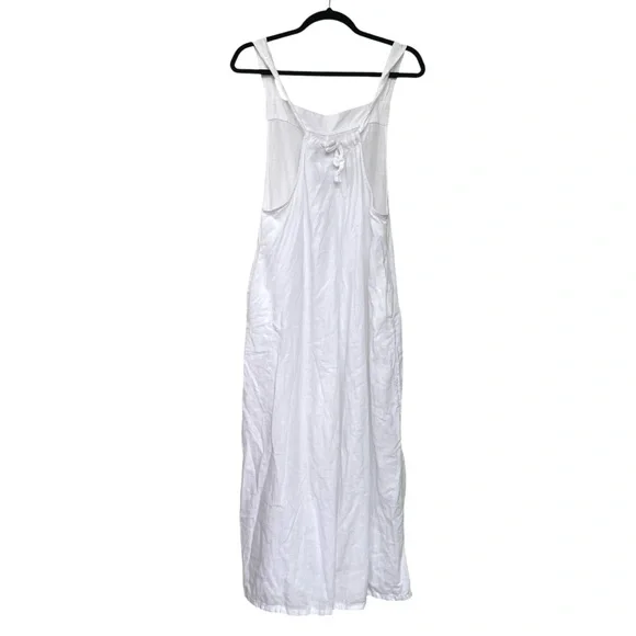 HAUTE HIPPIE Women's Linen Sleeveless Wide Leg Jumpsuit Coverup White XL - Picture 7 of 12